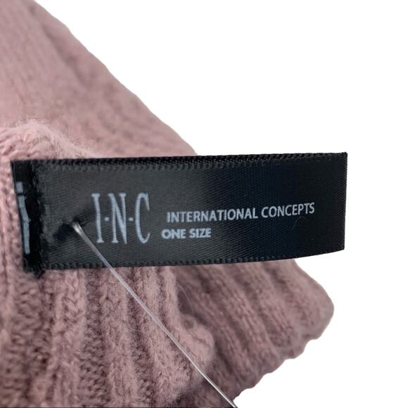 INC Chevron Mauve Cozy Knit Fleece Lined Chenille Mittens One Size - Picture 5 of 5